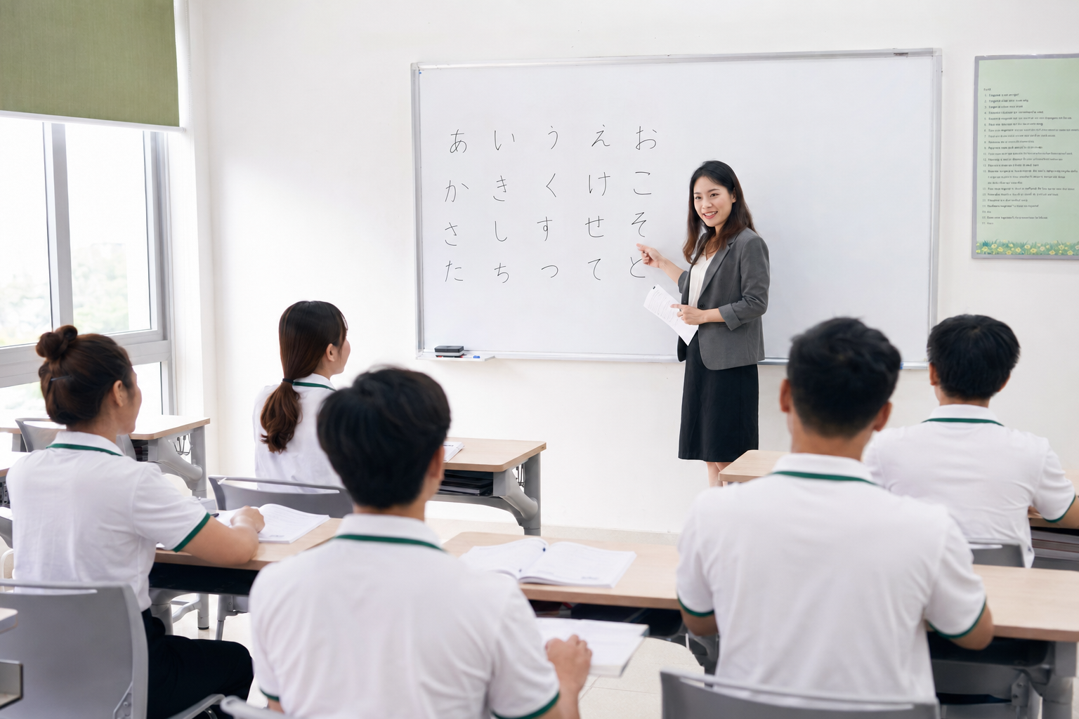 送出機関の日本語研修教室の掲載見本